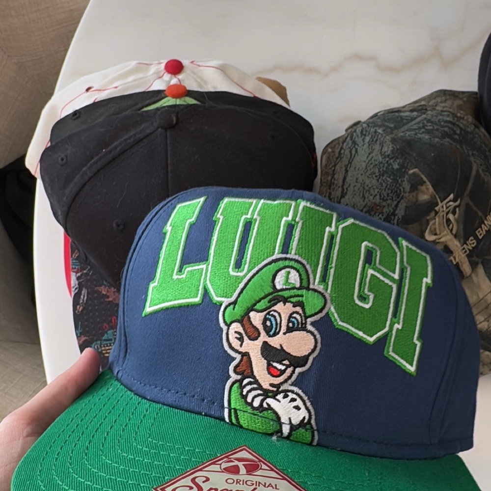 Luigi Graphic Snapback Hat